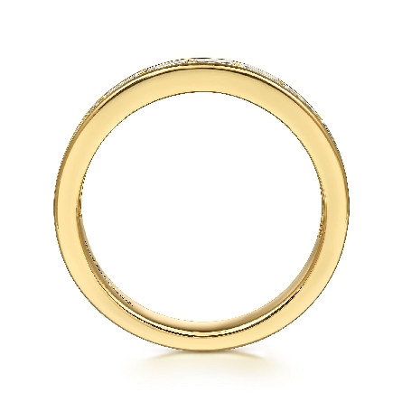 14K Yellow Gold Gabriel Channel Band w/Baguette Diamonds=.73ctw VS2 G-H Size 6.5 #AN16448Y43JJ(S2165901)