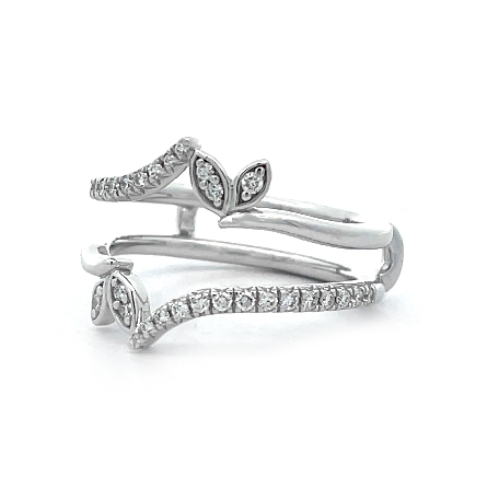 14K White Gold Enhancer Ring w/Diams=.24ctw SI1 F-G Size6.5 #35-9432W-L.00