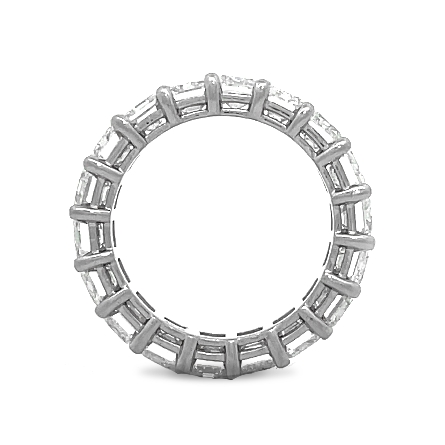 Platinum 4Prong Eternity Band w/Emerald Cut Diams=9.05ctw VS I Size6 #NSE-58