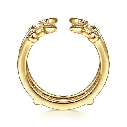 14K Yellow Gold Gabriel Floral Nouveau Enhancer Ring w/Diams=.08ctw SI2 G-H Size6.5 #AN16946M-Y44JJ (S2285845)