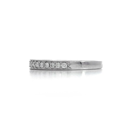 18K White Gold 4Prong Band w/15Diams=.20ctw SI H-I Size6.75 #W11-131495
