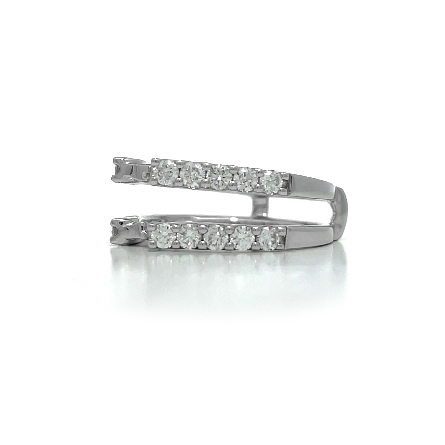 18K White Gold Enhancer Ring w/28 Diams=.97ctw VS-SI G-H Size6.5 #R14-140160