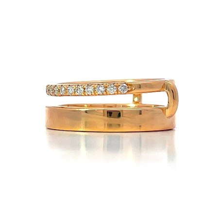 14K Yellow Gold Contemporary Straight Ring Enhancer with Accent Band w/Diams=.24ctw SI1 F-G and Polished 3.5MM Band Size6.5 #35-9680-L.00