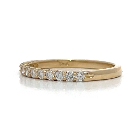 14K Yellow Gold Shared Prong Band w/13Diams=.29ctw VS-SI H-I Size 6 #ARPSOB