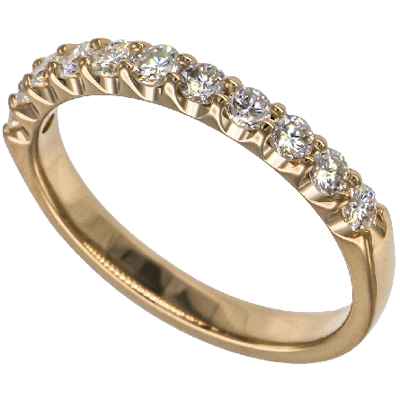 14K Yellow Gold Shared Prong Band w/11Diams=.50ctw VS-SI H-I Size 6.5 #ARPUOB