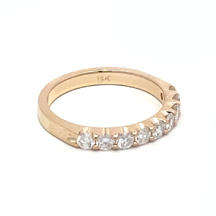 14K Yellow Gold Shared Prong Band w/9Diams=.68ctw VS-SI H-I Size 6.5 #ARPUOB