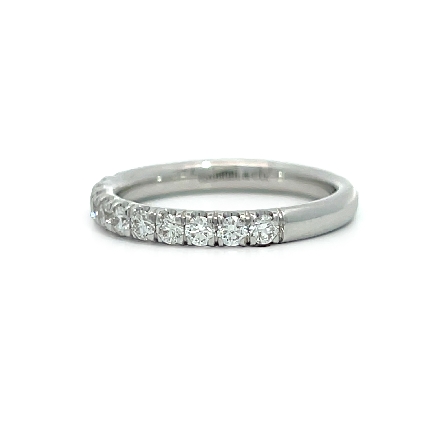 14K White Gold French Pave Band w/Diams=.48ctw SI2 G-H Size 6.5 #AN6072W44JJ (S2420424)