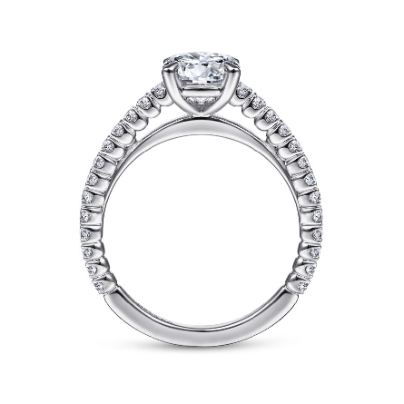 14K White Gold Gabriel HAYWARD Engagement Ring Semi Mounting w/Diams=.28ctw SI2 G-H for a 1ct Round Center Stone (not included) Size 6.5 #ER14683R4W44JJ (S1271148)