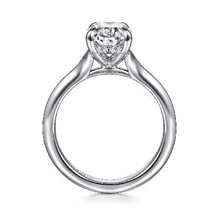 14K White Gold Gabriel Split Shank Underhalo Engagement Ring Semi Mounting for 2ct Center Stone (not included) w/Diams=.07ctw SI2 G-H Size6.5 #ER16734O8W44JJ (S2118773)