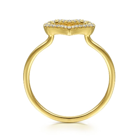 14K Yellow Gold Open Heart Ring w/Diams=.12ctw Size 6.5 #LR51041Y45JJ (S1259596)