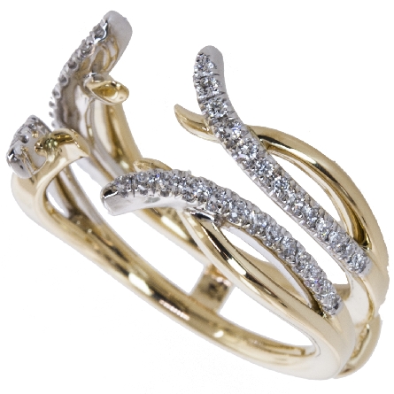 14K Yellow and White Gold Insert Ring w/Diams=.32ctw SI2 G-H Size 6.5 #AN12545S-M44JJ (S1817786)