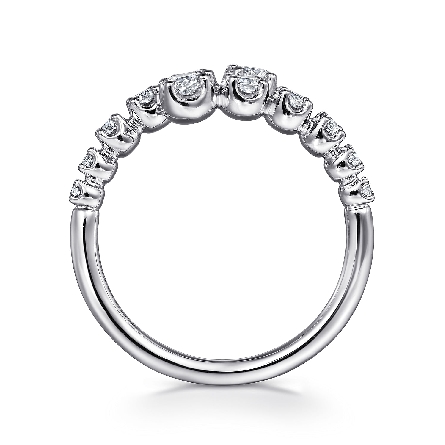 14K White Gold Gabriel Bypass Fashion Ring w/Diams=.50ctw SI2 H-I Size6.5 #LR52422W45JJ (S2248227)