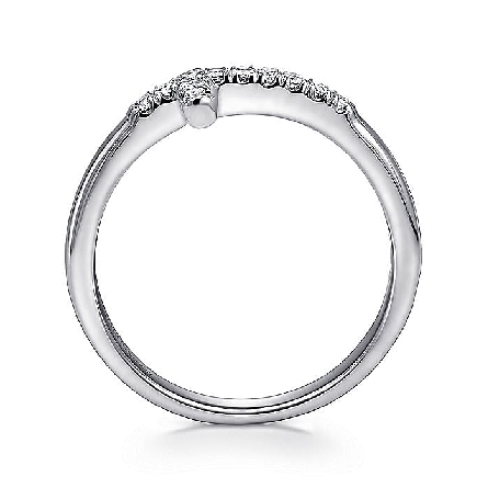 14K White Gold Cross Ring w/Diams=.13ctw SI2 H-I Size 6.5 #LR50221W45JJ (S2337371)