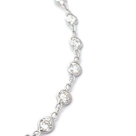 14K White Gold 7.5inch By the Yard Bracelet w/25Diams=2.11ctw VS-SI H-I