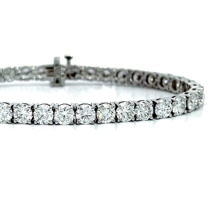 14K White Gold 7inch 4Prong Tennis Bracelet w/37 Diamonds=15.75ctw SI1 G-H #NS-40