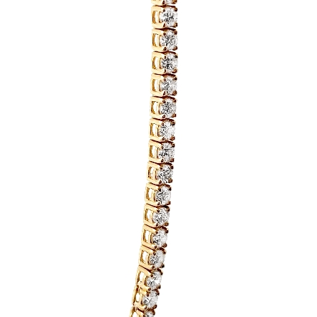 14K Yellow Gold 16inch Tennis Necklace w/Diams=7.01ctw SI2 G-H #BSN725YB