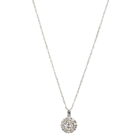 14K Yellow Gold Halo Pendant w/1PrincessDiam=1.01ct VS2 K GIA Dossier #2215726137 and 12Diams=.45ctw SI H-I on 18inch Chain #86394:751:P