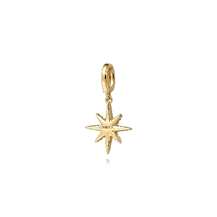 14K Yellow Gold Gabriel Bujukan Enhancer Starburst Pendant w/Diams=.15ctw SI2 H-I in 18mm #PT7551Y45JJ (S2323301)