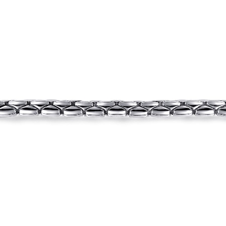 Sterling Silver Gabriel 8.5inch Tubular Chain Bracelet #TBM4522-85SVJJJ  (S1676115)