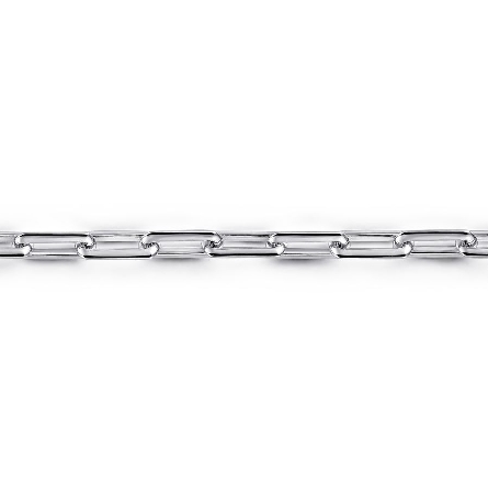 Sterling Silver Mens 8inch Paperclip Bracelet #TBM4520SVJJJ (S1771190)