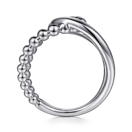 Sterling Silver Gabriel Bujukan Twist Comfort Fit Ring Size 6.5 #LR52272SVJJJ (S1804487)
