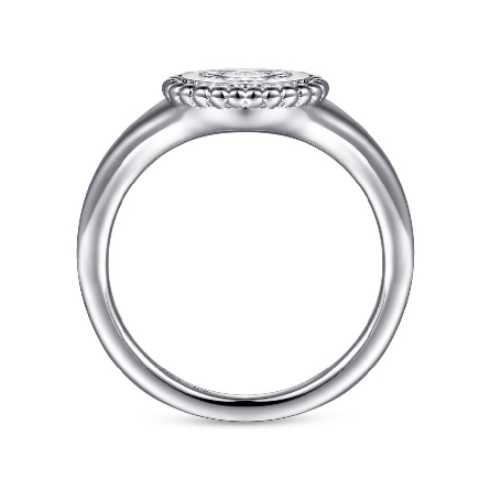 Sterling Silver Gabriel Bujukan Heart Ring w/Diams=.05ctw Size 6.5 #LR52255SV5JJ (S1851726)