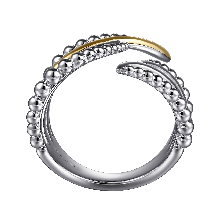Sterling Silver and 14K Yellow Gold Bujukan Multiple Row Bypass Ring Size6.5 #LR52763MZJJJ (S2154258)