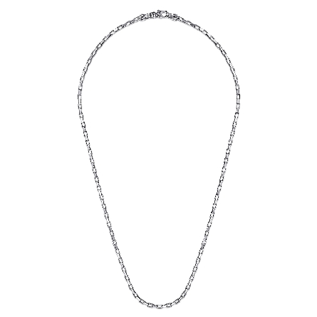 Sterling Silver Gabriel 22inch Solid Box Chain Necklace #NKM2158-22SVJJJ (S2186415)