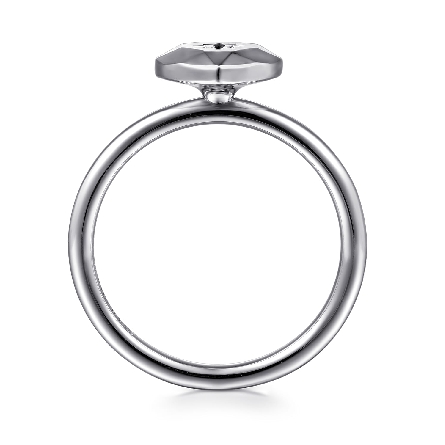 Sterling Silver Gabriel Diamond Cut Heart Ring w/1Diam=.01ct Size6.5 #LR52868SV5JJ (S2204423)