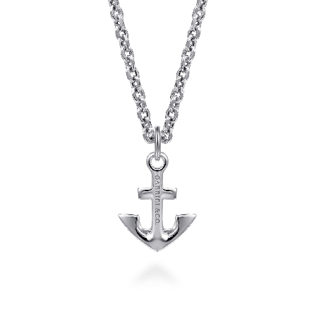 Sterling Silver Gabriel 22inch Anchor Pendant Necklace #NKM2190-22SVJJJ (S2267601)