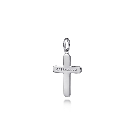 Sterling Silver Gabriel Cross Pendant w/Vertical Brush Pattern #PCM20040SVJJJ (S2269968)