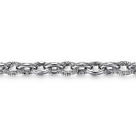 Sterling Silver Gabriel  Bujukan Oval Links 7.5inch Bracelet #TB4886-75SVJJJ (S2255571)
