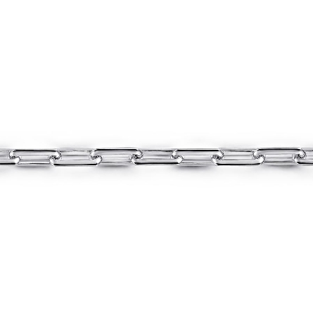 Sterling Silver Mens 8inch Paperclip Bracelet #TBM4520SVJJJ (S2250225)
