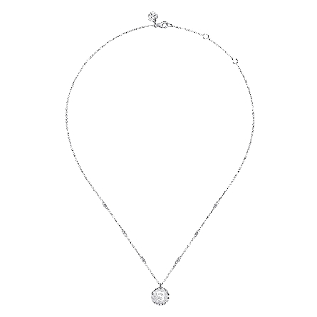 Sterling Silver Bujukan Initial S Medallion Adjustable 15.5-17.5inch Necklace #NK7925S-SVJJJ (S2285782)