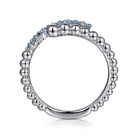Sterling Silver Gabriel Size6.5 Bujukan Bypass Ring w/Swiss Blue Topaz=.25ctw #LR52856SVJBT (S2299039)