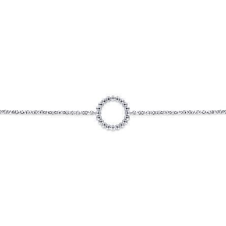 Sterling Silver Gabriel Adjustable 6.5-7inch Bujakan Circle Chain Bracelet#TB4355SVJJJ (S2322222)