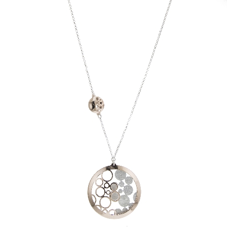 Sterling Silver and Rose Gold Plated 16-17inch Bubbles Galore Necklace #NE870