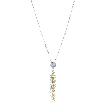 Sterling Silver and Yellow Gold Plated 16-18inch Adjustable Grace Necklace #NE1151