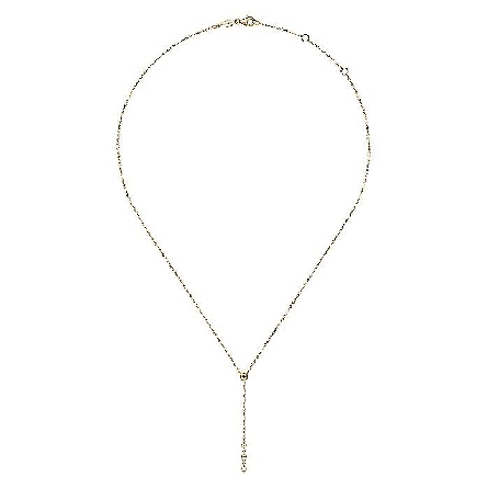 14K Yellow Gold Gabriel Bujukan Bead Station 17.5inch Y-Necklace #NK6395Y4JJJ (S2191124)
