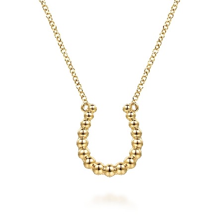 14K Yellow Gold Gabriel 15.5-17.5inch Horseshoe Bujukan Necklace #NK8094Y4JJJ (S2211908)