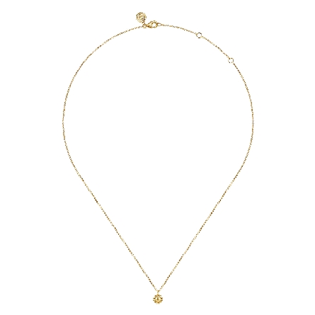 14K Yellow Gold Gabriel Adjustable 15.5-17.5inch Plain Bujukan Pendant Necklace #NK8175Y4JJJ (S2285792)