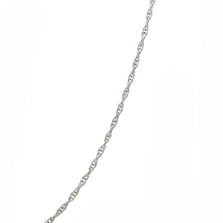 14K White Gold 24inch Loose Rope Chain #13R-24