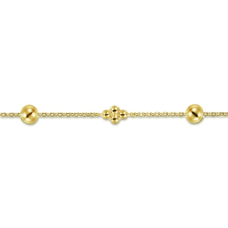 14K Yellow Gold 6.5-7inch Adjustable Bujukan Bead Fashion Bracelet #TB4597Y4JJJ (S2237522)