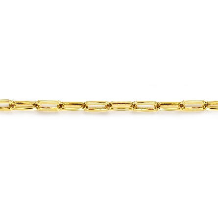 14K Yellow Gold Gabriel 8inch Hollow Paperclip Chain Bracelet #TB4672-8Y4JJJ (S2271775)