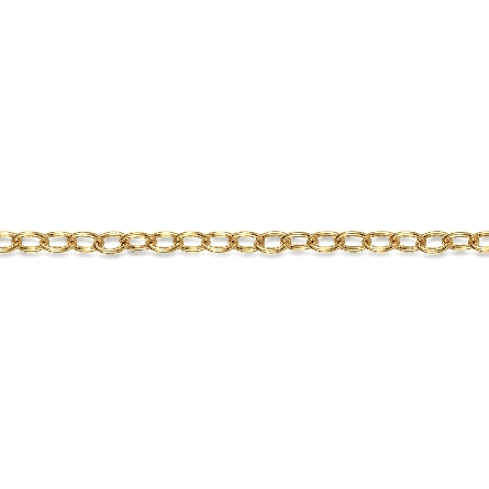 14K Yellow Gold 7inch Gabriel Oval Link Chain Bracelet #TB4666Y4JJJ (S2293429)