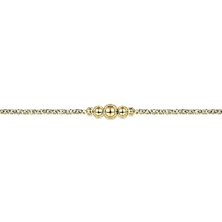 14K Yellow Gold Gabriel Bujukan 6.5-7inch Graduating Bead Bracelet #TB4416Y4JJJ  (S2090930)