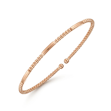 14K Rose Gold Bujukan Cuff Bracelet Size 6.25 #BG4419-62K4JJJ (S1569206)