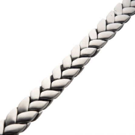Stainless Steel 8.5inch Brushed Double Weave Bracelet #BRSTDB7M-85