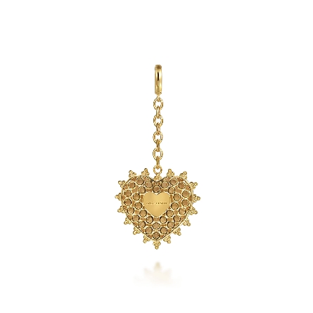 14K Yellow Gold Gabriel Plain Bujukan Heart Medallion #PT7652Y4JJJ (S2211919)