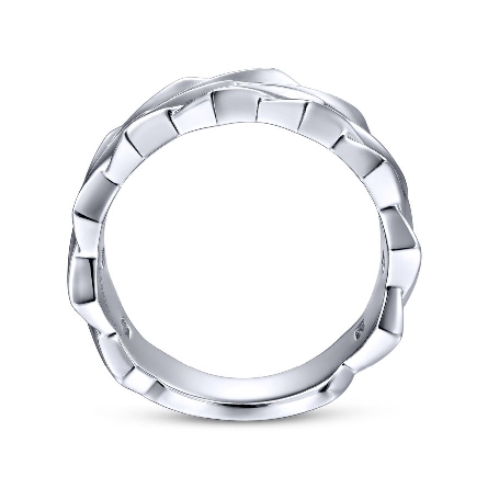 Sterling Silver Mens High Polished Chain Link Band Size 10.5 #MR52061SVJJJ (S1451793)